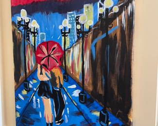 Walking in "Paris" - acrylic