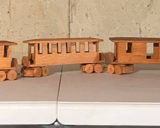 Vintage Handcrafted Wood train 