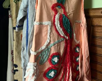 Vintage 1950’s Chenille (Peacock) Apron