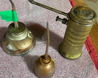 Vintage oil cans