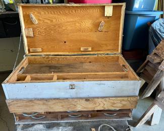 Vintage Wood Tool Chest