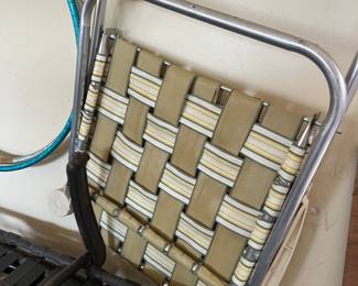 Vintage Woven Aluminum Lawn chair