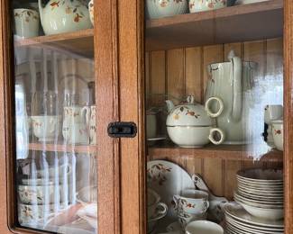 Vintage Hall Jewel Tea Autumn Leaf Large Dish set