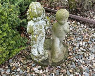 Concrete Girl-Boy Statue