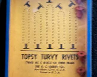 1940’s A.C. Gilbert Co Topsy Turvy Rivets Handheld Game