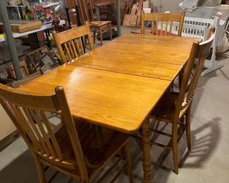 Antique Oak Table and Chairs