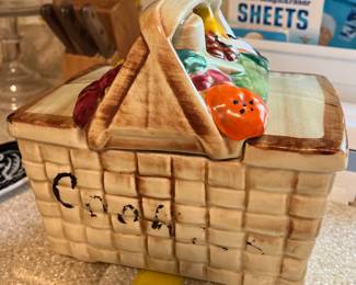 Vintage Fruit Basket Cookie Jar