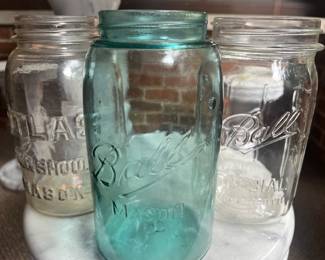 Atlas Strong Shoukder Quart Jar, Antique Blue Ball Quart Jar, Ball Special Quart Jar