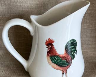 Cordon Bleu rooster pitcher