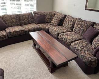 Floral sectional sofa