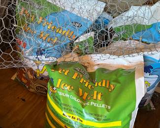 Unopened bags of ice melt