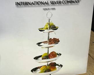 International Silver 4-tier serving dish