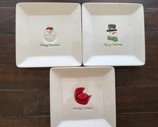 Christmas Cut-Outs dessert plate set