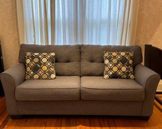 Grey Couch with Hide-away Full Sized Sofa Bed