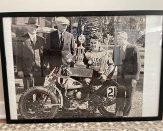 Harley Davidson vintage photo framed $95