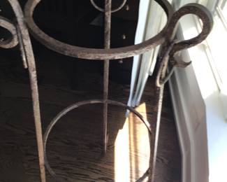 Large iron plant holder