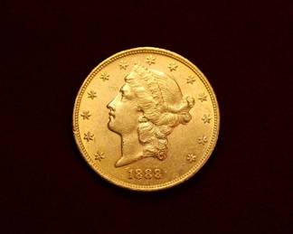 1888 Gold Liberty Double Eagle 1877-1907 226,266, all 120/74