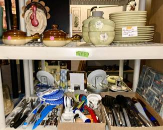 Pfaltzgraff dinnerware, misc. kitchen utensils