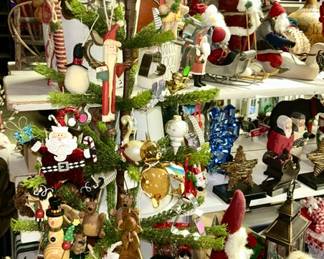 Christmas ornaments, (glass, wood, fabric, resin, metal, etc)