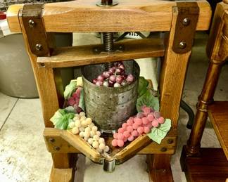 Vintage grape press