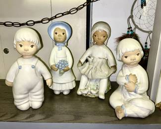 Vintage Elaine Caplock pottery/clay children sculptures (sample of the collection that will be for sale)