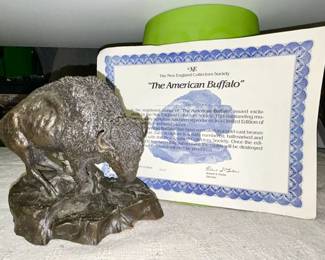 The American Buffalo, New England Collector's Society sculpture, No. 8443