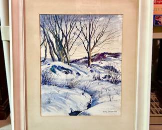 Orval Caldwell original artwork, American artist, 1895-1972