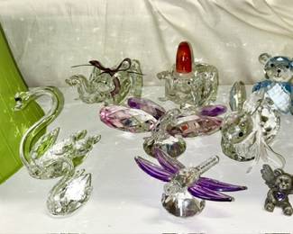 Glase, crystal  animal figurines