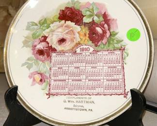 1910 Advertising plate G. Wm. Hartman, Dairyman, Abbottstown, PA.