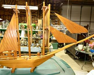 Vintage wooden sail boat