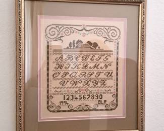 ALPHABET AND NUMERALS NEEDLE POINT