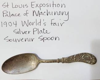 St. Louis Exposition Palace of Machinery 1904 World's Fair Silverplate souvenir spoon
