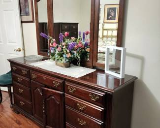 Bernhardt triple dresser with mirror