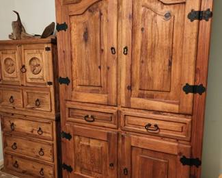 AVAILABLE AT HALF PRICE !!!
Armoire and chest of drawers