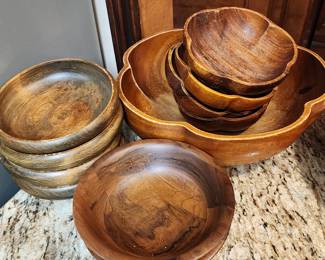 vintage wooden bowls