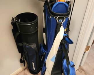golf clubs and accessories