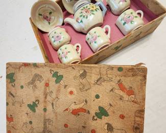  11 piece glass luster tea set