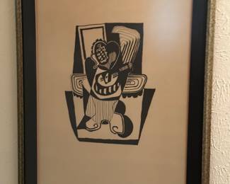 Pablo Picasso (after) Helene Chez Archimede framed 