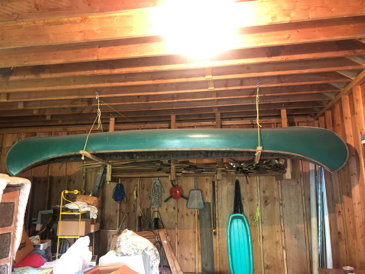 Awesome canvas and wood canoe by Old Town.  Canoe will be sold by a close bidding process. You can bid in person or by text. Bidding will end at noon on Saturday.