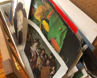 Many posters and prints