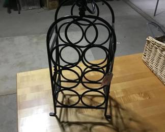 Small wrought wine rack
