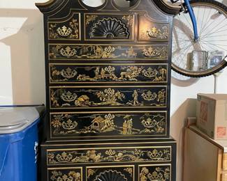 Drexel 2 pc. Chinoiserie hiboy