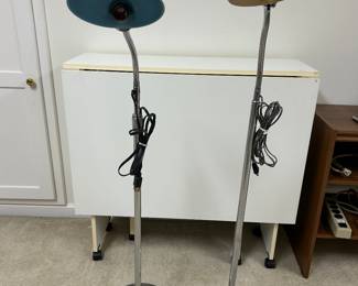 Vintage Adjustable Chrome Gooseneck Floor Lamps