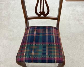 Vintage Mahogany Harp Back Chair X 3