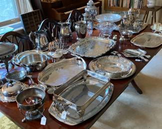 Silver and dining table