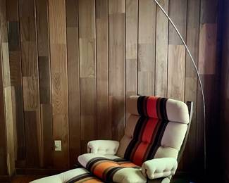 Chair and ottoman attributed to Bruno Mathsson.