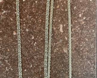 Sterling Silver Rope Style Necklaces 
