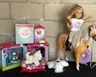 American Girl Doll W Horse, Friends Forever Blairs Lamb.