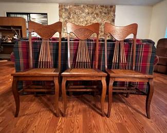 (2) Antique wood chairs