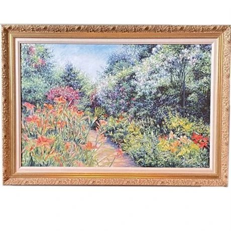 Lot 003  
L. Lee Oil on Linen, Garden Path Study